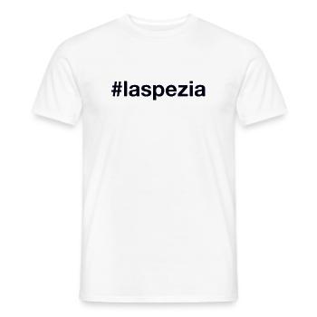 LA SPEZIA Hashtag - Männer T-Shirt - Weiß - Vorne - AI Model Male 178 dark (178cm)