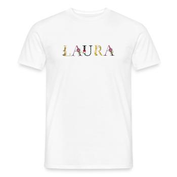 Laura - Männer T-Shirt - Weiß - Vorne - AI Model Male 178 dark (178cm)