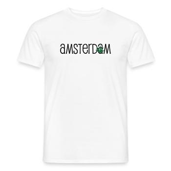 Amsterdam - Cannabis - Weed - T-shirt homme - blanc - Devant - AI Model Male 178 dark (178cm)