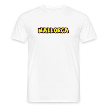 Mallorca Schriftzug - Männer T-Shirt - Weiß - Vorne - AI Model Male 178 dark (178cm)