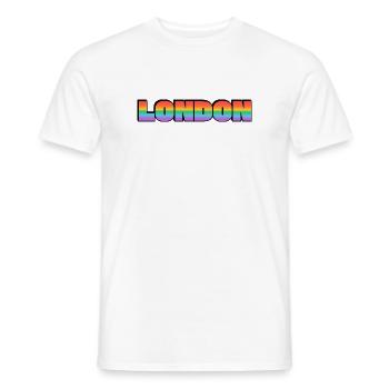 London LGBTQ Rainbow - Männer T-Shirt - Weiß - Vorne - AI Model Male 178 dark (178cm)