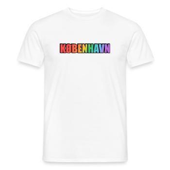 Kbenhavn LGBT Rainbow Copenhagen - Men's T-Shirt - white - Front - AI Model Male 178 dark (178cm)