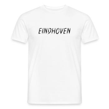Eindhoven Netherlands - Brush Stroke City Black - Men's T-Shirt - white - Front - AI Model Male 178 dark (178cm)