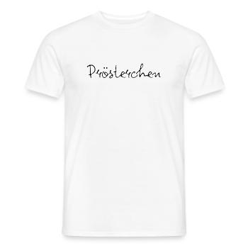 PRÖSTERCHEN, PARTY, GESELLIGKEIT, DAYDRINKING 🥂🥂 - Männer T-Shirt - Weiß - Vorne - AI Model Male 178 dark (178cm)