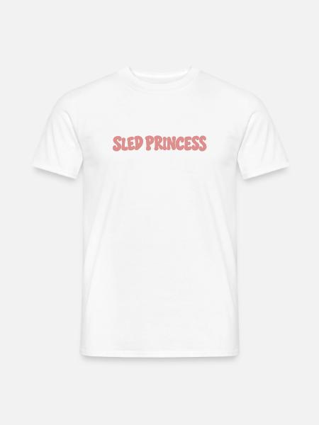 Schlittenprinzessin - Männer T-Shirt - Weiß