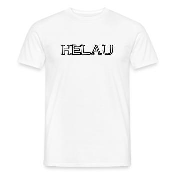 Helau Schriftzug handgezeichnet - Männer T-Shirt - Weiß - Vorne - AI Model Male 178 dark (178cm)