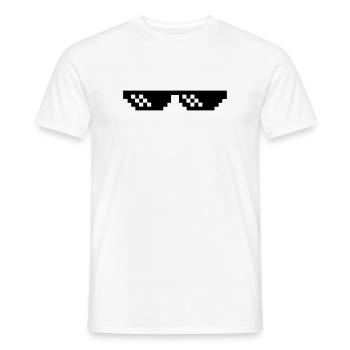 Pixelbrille Deal with it Sonnebrille - Männer T-Shirt - Weiß - Vorne - AI Model Male 178 dark (178cm)