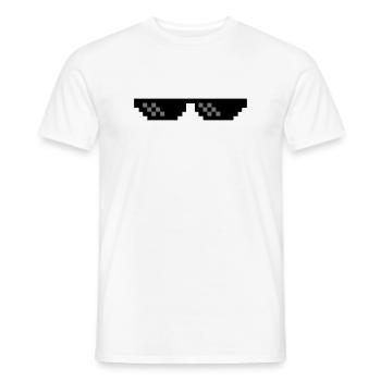 Pixel Brille Gangster - Männer T-Shirt - Weiß - Vorne - AI Model Male 178 dark (178cm)