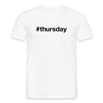 THURSDAY Hashtag thursday - Men's T-Shirt - white - Front - AI Model Male 178 dark (178cm)