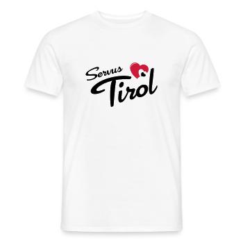 Servus Tyrol with heart - Men's T-Shirt - white - Front - AI Model Male 178 dark (178cm)