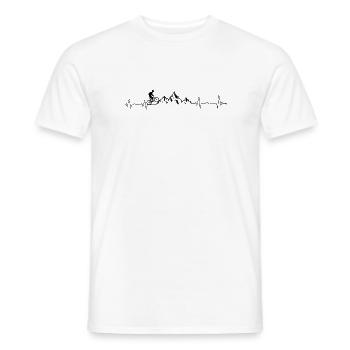 Mountainbike-Herzschlag - Männer T-Shirt - Weiß - Vorne - AI Model Male 178 dark (178cm)