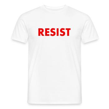 Resist - Men's T-Shirt - white - Front - AI Model Male 178 dark (178cm)