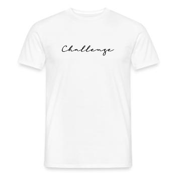 Herausforderung v1 - Männer T-Shirt - Weiß - Vorne - AI Model Male 178 dark (178cm)