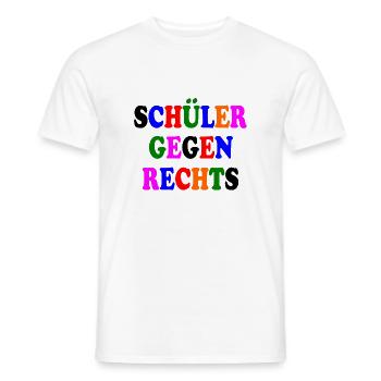 Schüler gegen rechts - Männer T-Shirt - Weiß - Vorne - AI Model Male 178 dark (178cm)