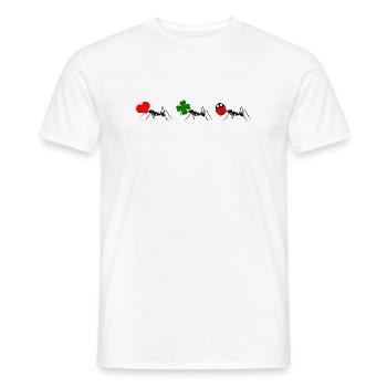 Ant luck - Men's T-Shirt - white - Front - AI Model Male 178 dark (178cm)
