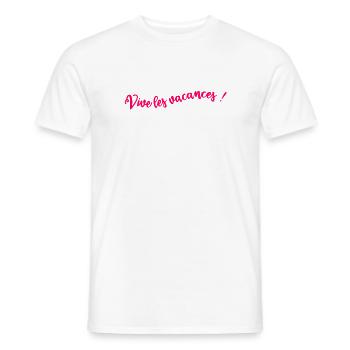 MISTRESS. MASTER. THANK YOU. THANK YOU MISTRESS - Men's T-Shirt - white - Front - AI Model Male 178 dark (178cm)