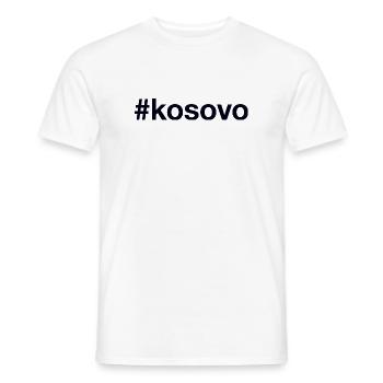 KOSOVO Hashtag - T-shirt homme - blanc - Devant - AI Model Male 178 dark (178cm)