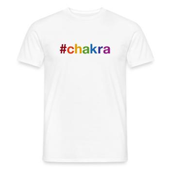 CHAKRA Hahstag - Männer T-Shirt - Weiß - Vorne - AI Model Male 178 dark (178cm)