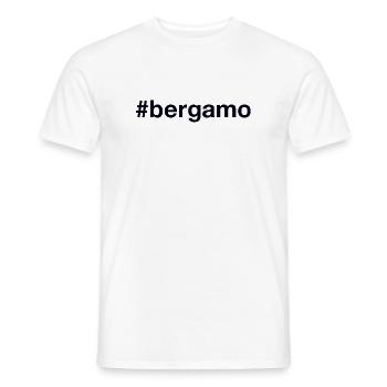 BERGAMO Hashtag - Männer T-Shirt - Weiß - Vorne - AI Model Male 178 dark (178cm)