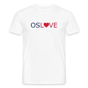 Oslo - Amour - OSLOVE - Norvège - Norvège - Norvège - T-shirt homme - blanc - Devant - AI Model Male 178 dark (178cm)