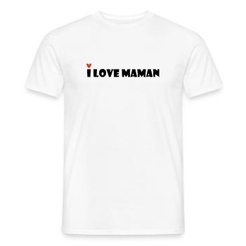 ICH LIEBE MAMA. MAMA LIEBTE ES. MAMA. MUTTERTAG. - Männer T-Shirt - Weiß - Vorne - AI Model Male 178 dark (178cm)