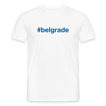 Belgrade Serbia Belgrad Serbien Hashtag - Männer T-Shirt - Weiß - Vorne - AI Model Male 178 dark (178cm)