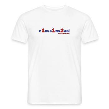 Eins Eins Zwei – Wir Sind Dabei - Feuerwehr - Männer T-Shirt - Weiß - Vorne - AI Model Male 178 dark (178cm)