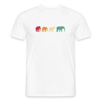 Elefant Vintage Geschenk Afrika - Männer T-Shirt - Weiß - Vorne - AI Model Male 178 dark (178cm)