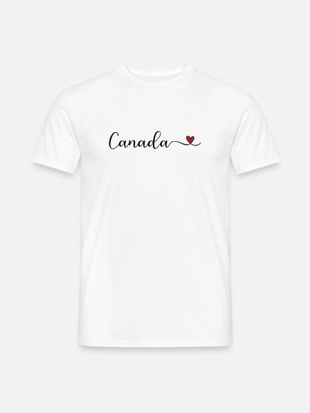 Canada Heart - Männer T-Shirt - Weiß