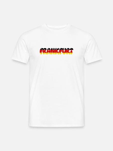 Frankfurter Frankfurter Deutschland-Flagge - Männer T-Shirt - Weiß