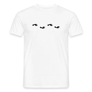 Empreintes de pas - T-shirt homme - blanc - Devant - AI Model Male 178 dark (178cm)