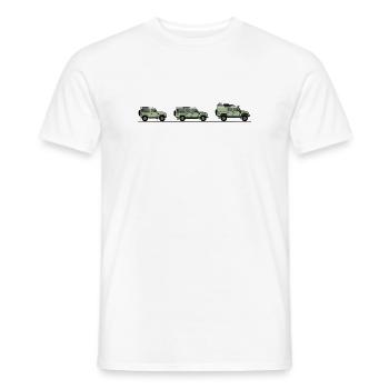 Défenseur - 90, 110 et offroad - T-shirt homme - blanc - Devant - AI Model Male 178 dark (178cm)