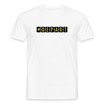 Départ - T-shirt homme - blanc - Devant - AI Model Male 178 dark (178cm)