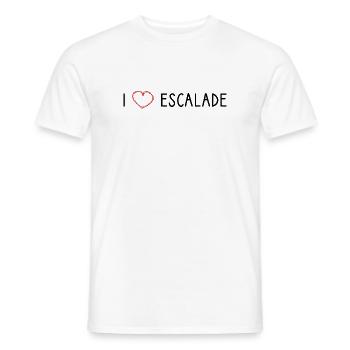 I love climbing. escalation. Climb. Climbing. sport - Men's T-Shirt - white - Front - AI Model Male 178 dark (178cm)