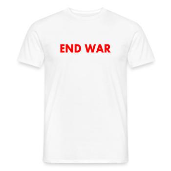 End war - Men's T-Shirt - white - Front - AI Model Male 178 dark (178cm)