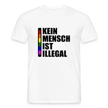 Kein mensch ist illegal - Männer T-Shirt - Weiß - Vorne - AI Model Male 178 dark (178cm)