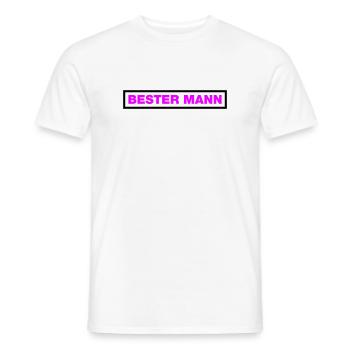Bester Mann - Männer T-Shirt - Weiß - Vorne - AI Model Male 178 dark (178cm)