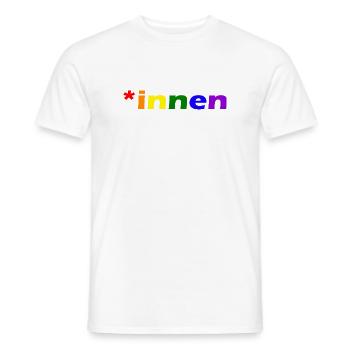 *innen Gendern - Männer T-Shirt - Weiß - Vorne - AI Model Male 178 dark (178cm)
