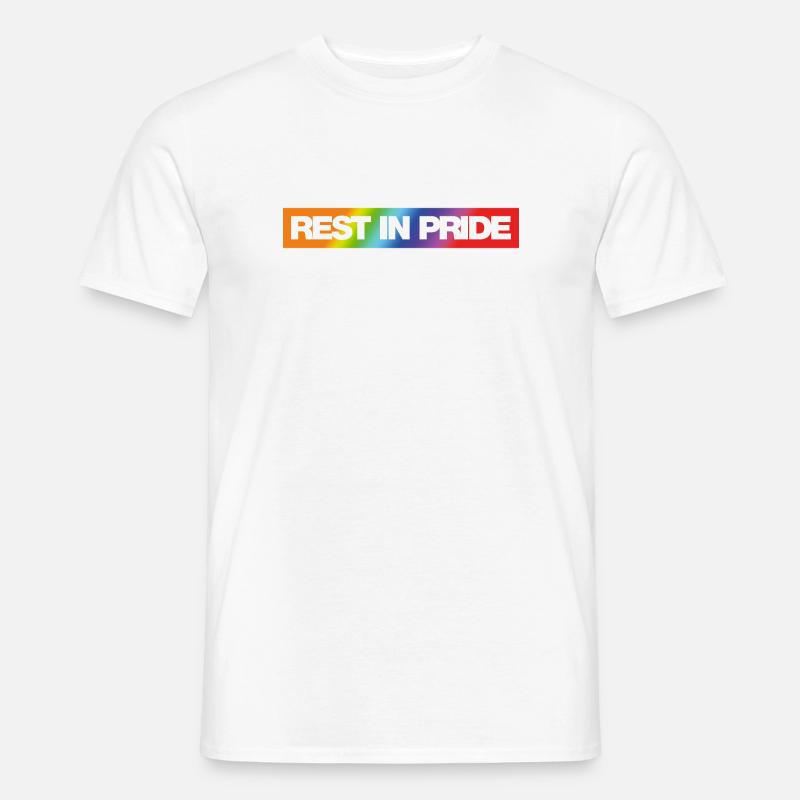 REST IN PRIDE (R.I.P.) Rainbow - Männer T-Shirt - Weiß