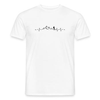 Randonnée cardiaque - T-shirt homme - blanc - Devant - AI Model Male 178 dark (178cm)