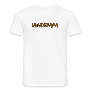 Hundepapa Brush Design Hundeliebhaber - Männer T-Shirt - Weiß - Vorne - AI Model Male 178 dark (178cm)