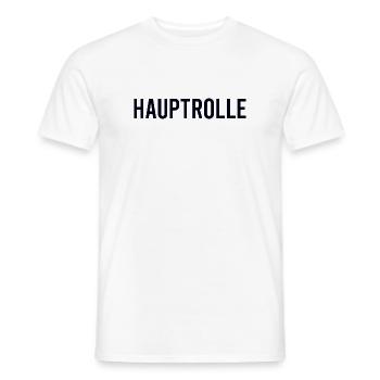 STARRING ROLE Main Role - Men's T-Shirt - white - Front - AI Model Male 178 dark (178cm)