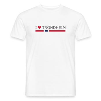 I love Trondheim - Norway - Norge - Norwegen - Men's T-Shirt - white - Front - AI Model Male 178 dark (178cm)