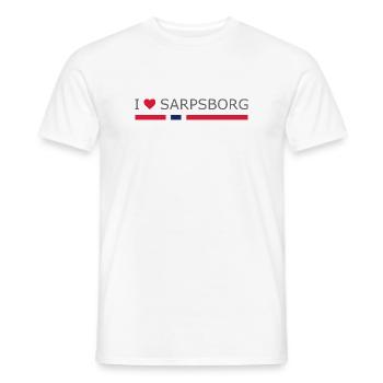 I love Sarpsborg - Norway - Norge - Norwegen - Männer T-Shirt - Weiß - Vorne - AI Model Male 178 dark (178cm)