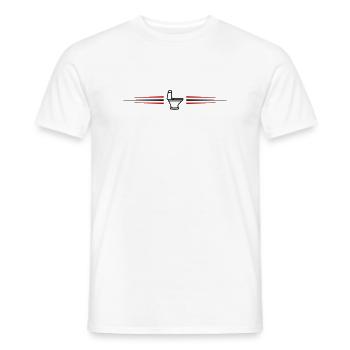 Toilet Toilet Line - Men's T-Shirt - white - Front - AI Model Male 178 dark (178cm)
