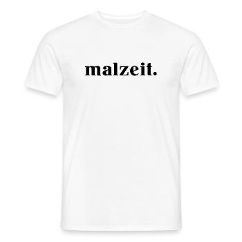 malzeit - Cool saying - Meal - Bon appetit - Men's T-Shirt - white - Front - AI Model Male 178 dark (178cm)