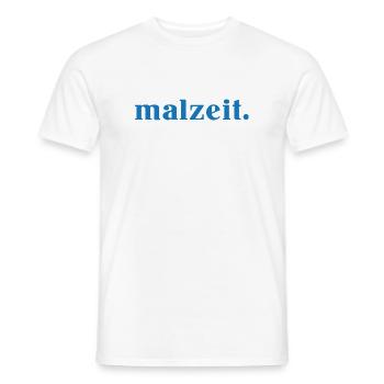 malzeit - Cool saying - Meal - Bon appetit - Men's T-Shirt - white - Front - AI Model Male 178 dark (178cm)