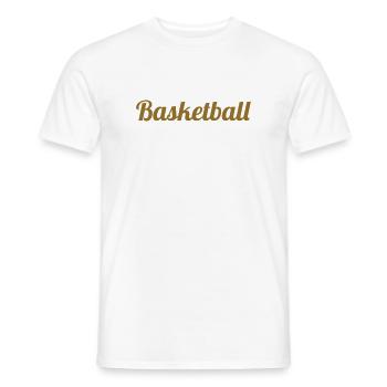 Basketball / Basketball / Basktet-Ball / Sport - Männer T-Shirt - Weiß - Vorne - AI Model Male 178 dark (178cm)