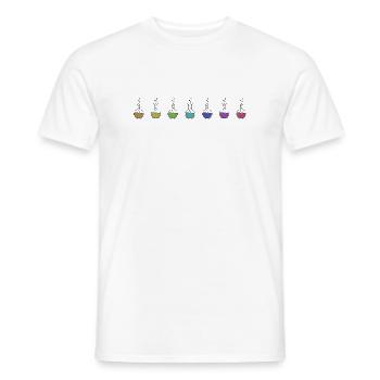 Chemistry experiment in the laboratory - Men's T-Shirt - white - Front - AI Model Male 178 dark (178cm)
