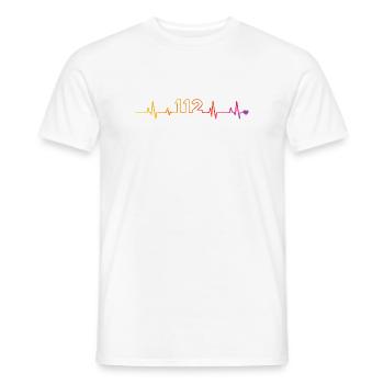 Fire Brigade 112 - Men's T-Shirt - white - Front - AI Model Male 178 dark (178cm)